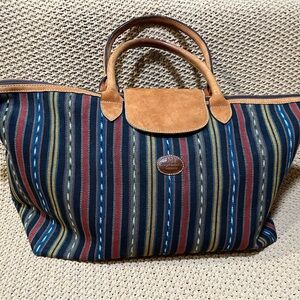 Guatemalan textile overnight bag